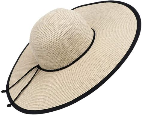 Chapeau De Soleil Pliable Paille Large Bord Chapeau De Simple Paille