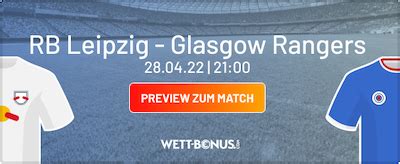 Vorschau Quoten und Promos für RB Leipzig Glasgow Rangers Wetten