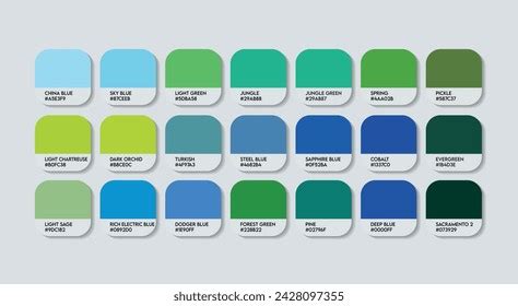 Green Blue Color Guide Palette Color Stock Vector (Royalty Free ...