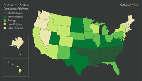 Importance Of Religion By US State Maps On The Web