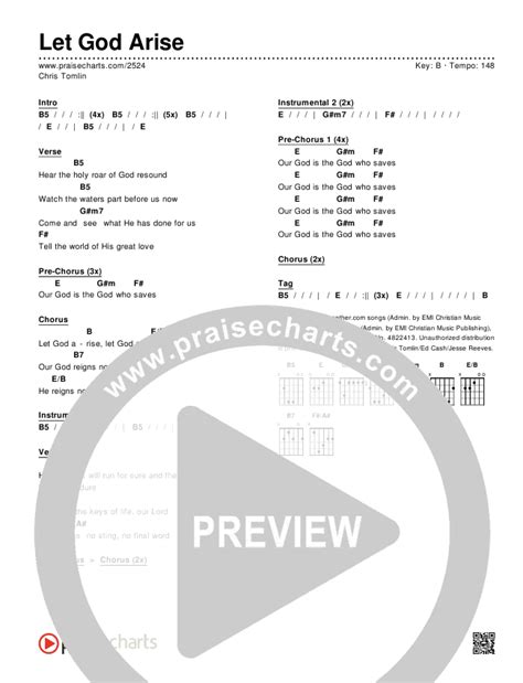 Let God Arise Chords PDF (Chris Tomlin) - PraiseCharts