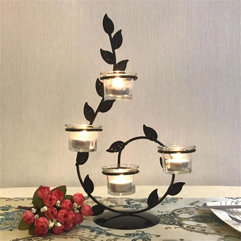 Iron Candle Holder Valentine S Day Romantic Creative Home Candlelight Dinner Wedding Candlestick