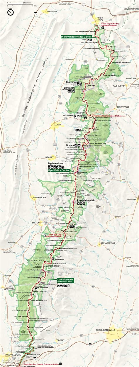 Shenandoah National Park Printable Map