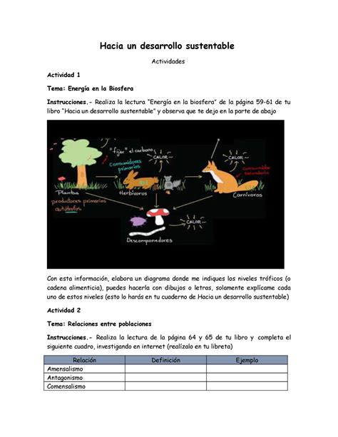 Actividad Desarrollo Sustentable Tarea Por Actividades De La Semana Hot Sex Picture