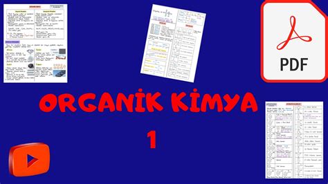 Kimya Organik Kimya Pdf Notu Youtube