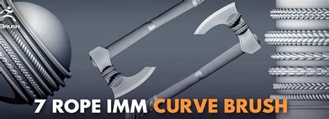 Rope Curve Imm Brush Pack Zbrush Flippednormals