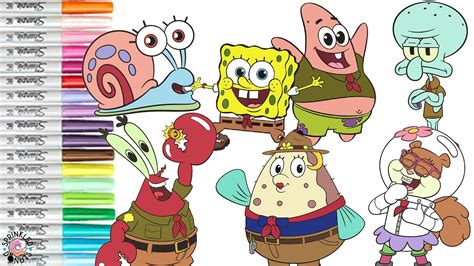 Spongebob Squarepants Coloring Book Compilation Kamp Koral Patrick Star