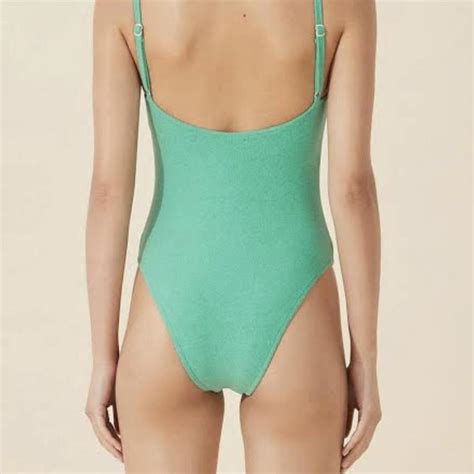 Zulu And Zephyr Green Towelling One Piece Size Depop