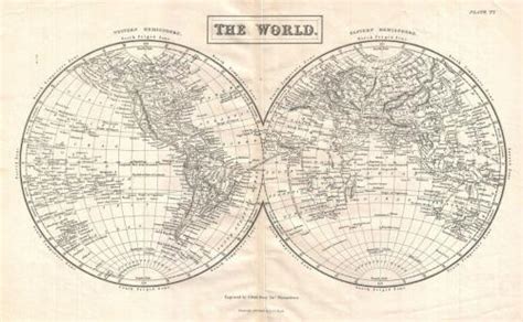 1860 World Map Poster