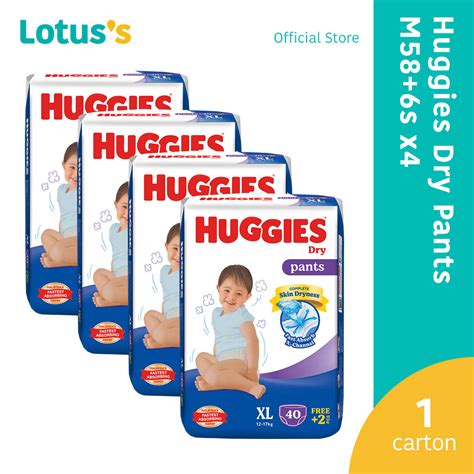 Huggies Dry Pants Diapers XL40 2s X 4 Super Jumbo Pack Shopee Malaysia