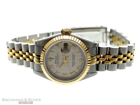 Rolex Datejust Lady Ref K Yellow Gold Stainless Steel Box