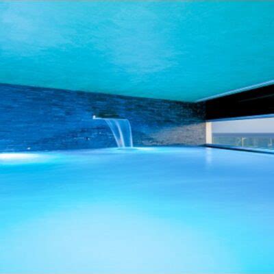 Underwater Window With Water Overflow On Sunny Mallorca