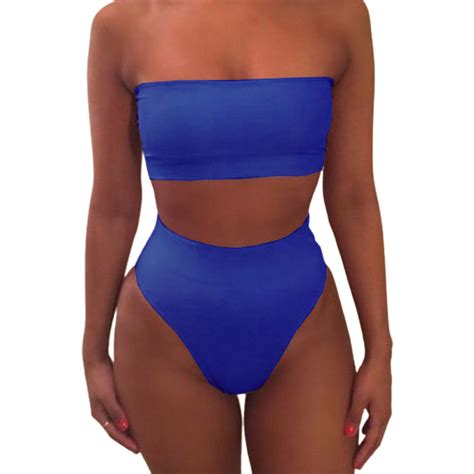 2 Pcs Set Bikini Set Push Up Stretchy Soft Summer Bikini Two Piece EBay