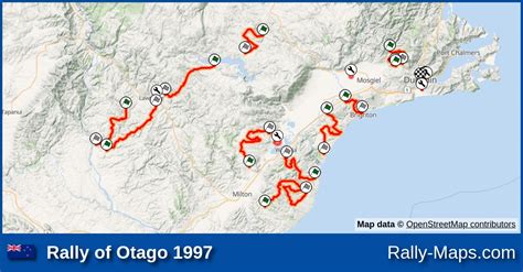 Streckenverlauf Rally Of Otago Nzrc Rallyekarte De