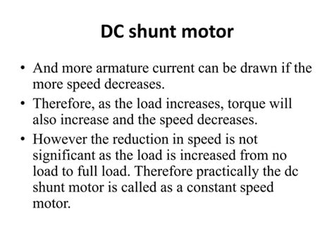 Dc Motors Characteristics Torque And Speed Equations Torque Armature Current Speed Armature