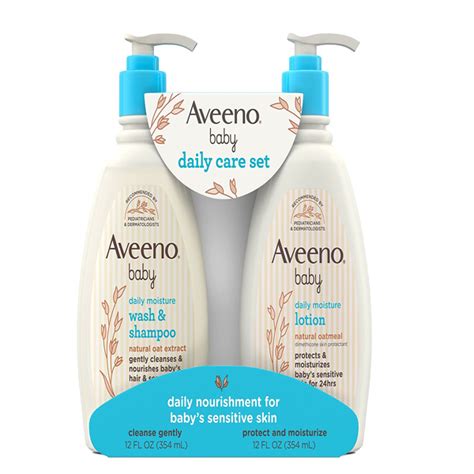 Aveeno Baby Daily Baby Wash Shampoo Lotion Set Pk