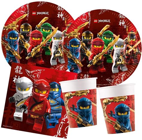 Lego Ninjago Party Supplies Tableware Decor Plates Napkins Cups