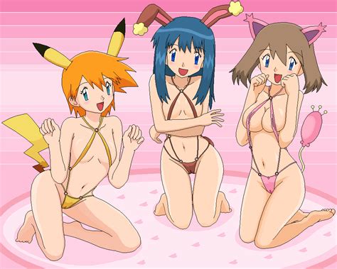 Rule 34 3girls Animated Between Labia Bikini Censor Blue Eyes Blue Hair Breasts Brown Hair