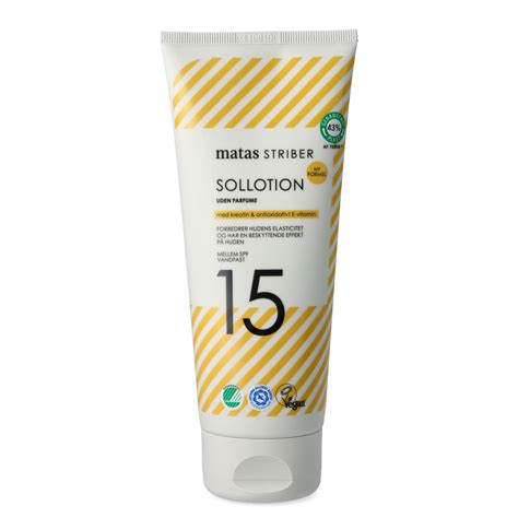 Køb Sollotion SPF 15 Uden Parfume 200 ml fra Matas Striber Matas