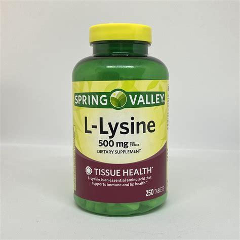 Spring Valley L Yisina 500mg 250 Tabletas ISA MIAMI STORE