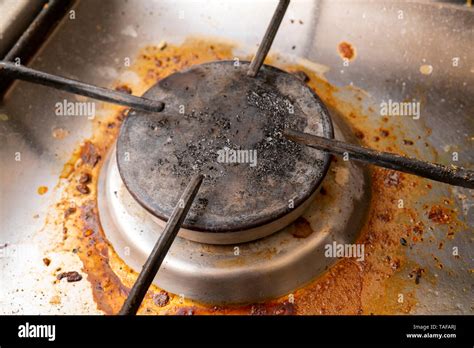 Old Dirty Gas Stove Stock Photo Alamy