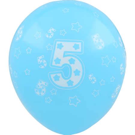 5th Birthday Balloons 6 Pack - Blue | BIG W