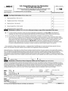 8453 C U S Corporation Income Tax Declaration 8453 C U S Corporation