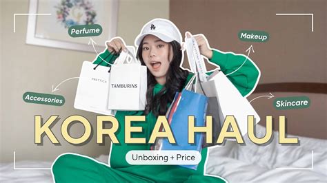 Korea Haul 🇰🇷 Unboxing Price Makeup Skincare Etc 🛍 Youtube