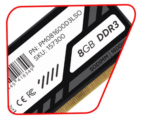 Memoria Pcyes Sodimm Gb Ddr Mhz Low Voltage V