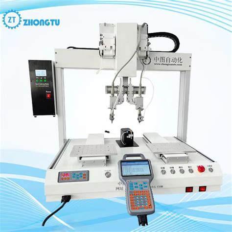 Double Platform Desktop Robot 3 Axis Pcb Automatic Soldering Machine