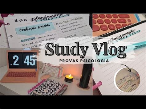 Study Vlog Semana De Provas Psicologia Planejamento Estudos YouTube