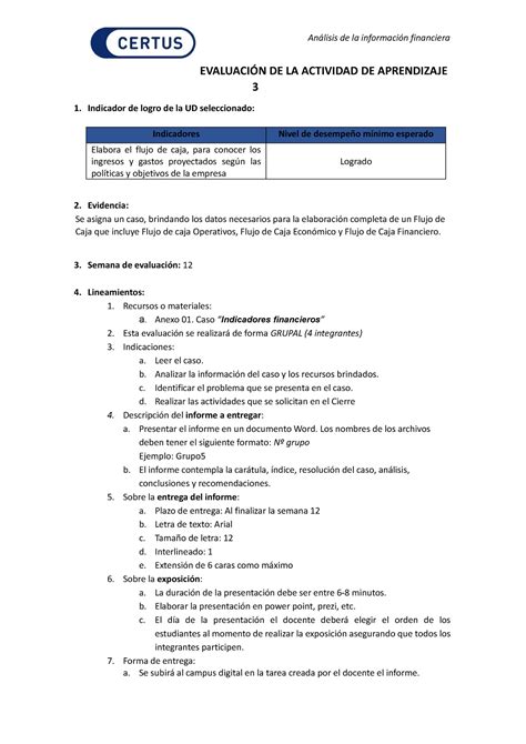 Lineamientos De Evaluacin De Aa Evaluaci N De La Actividad De