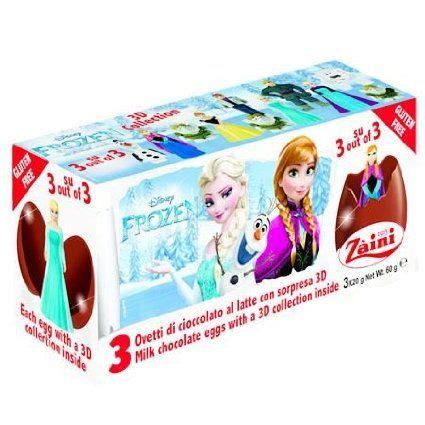 Package Of Three 3pcs Zaini Disney Frozen Chocolate Eggs With Toy