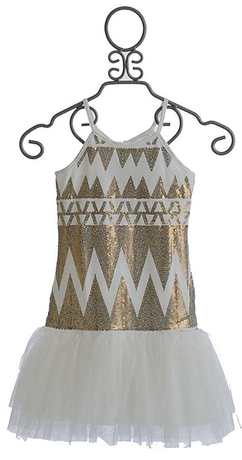 Elisa B White And Gold Party Dress For Girls Girls Dresses Girls