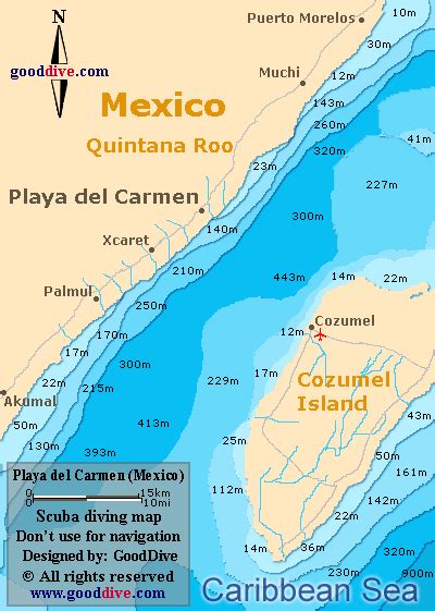 Playa Del Carmen map - GoodDive.com