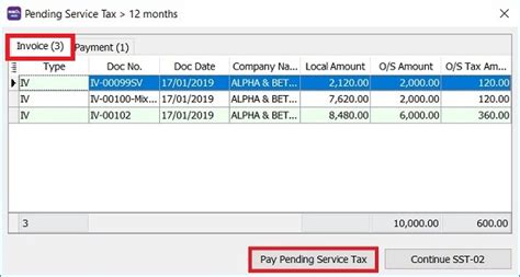 SST Account For Pending Service Tax Over 12 Months EStream Software