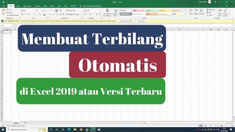 Cara Membuat Terbilang Di Excel 2019 Atau Versi Terbaru Youtube