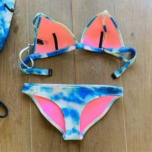 Triangl Swimwear Swim Triangl Tie Dye Neoprene Bikini Brand New