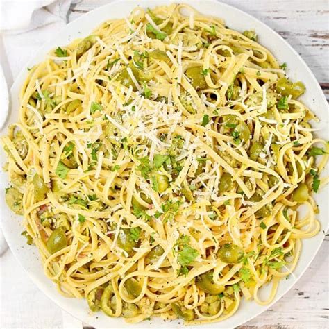 Green Olive Pasta ~ Vegan Recipe ~ This Wife Cooks™