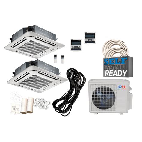 Cooper And Hunter 28000 Btu Dual Zone Mini Split Ductless 12k12k Ceiling