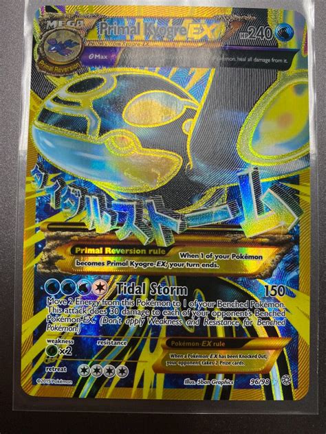 Mega Primal Kyogre EX 96 98 Full Art Ancient Origins Pokemon Card 2015