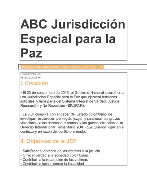 Abc jurisdicción especial para la paz PDF