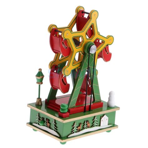 Toy Music Box Kid Christmas Mini Ferris Wheel Wind Up Musical Toy Xmas