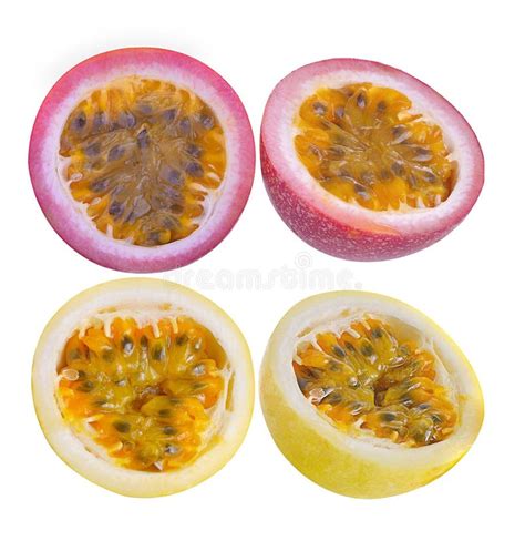 Passion Fruit Isolated On White Background Stock Photo Image Of Food