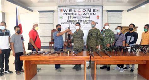 18 Loose Firearms Surrendered To Jtf Central In Midsayap North