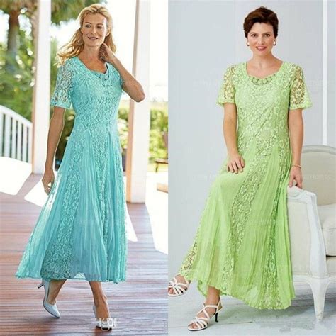 Tea Length Lace Mother Of The Bride Dresses With Sleeves 2020 Plus Size