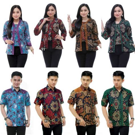 Jual BAJU BATIK WANITA MODERN MONALISA GENES M L XL Asli PEKALONGAN