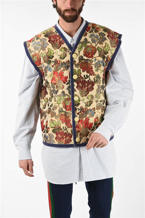 Gucci Floral Embroidered Vest Men Glamood Outlet