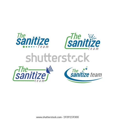 Sanitizer Logo Design Cleaning Sanitizer Spray เวกเตอร์สต็อก ปลอดค่า