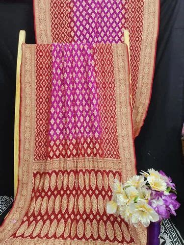 Hamna Silk Embroidered Pure Banarasi Chiffon Georgette Khaddi Saree At